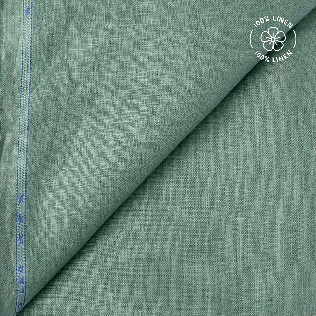 100% pure Linen 60 lea x 60 lea fabric unstiched mint green  NN-15-60 LEA